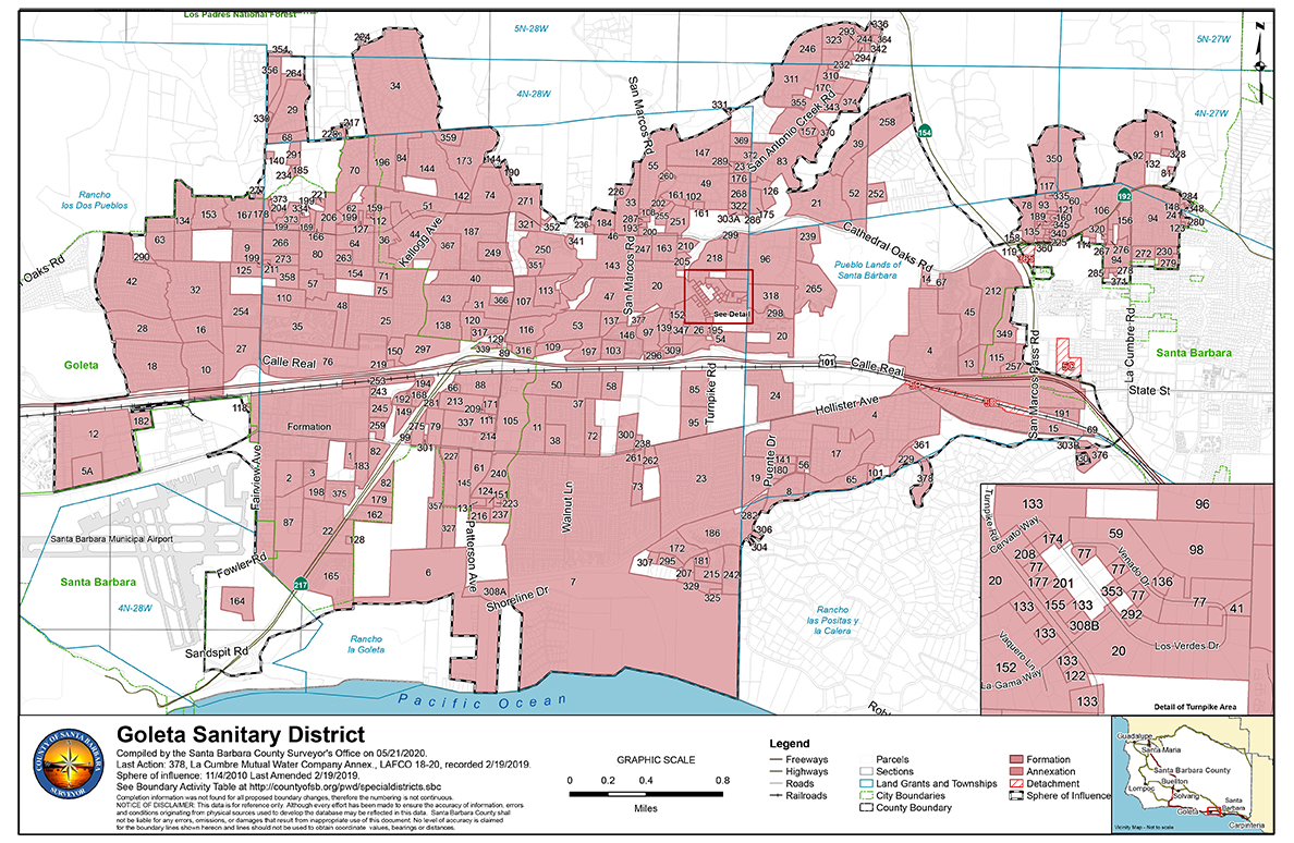 Goleta Sanitary District Service Area Map